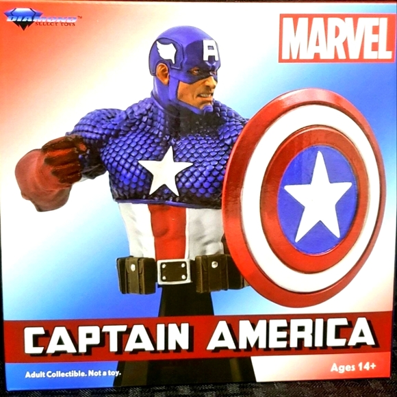 Diamond Select Marvel Captain America 1/7 Scale Bust - Picture 1 of 4